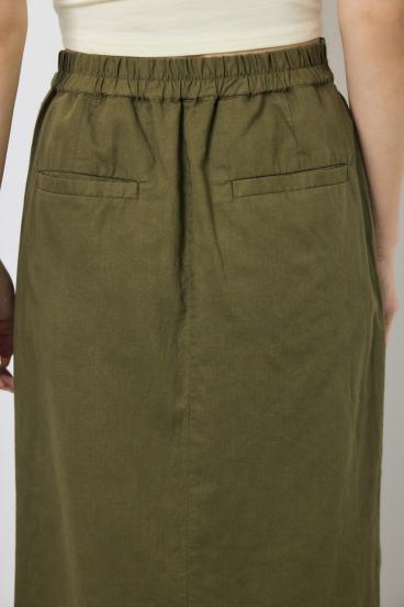 ソフトリネンラップスカート 詳細画像