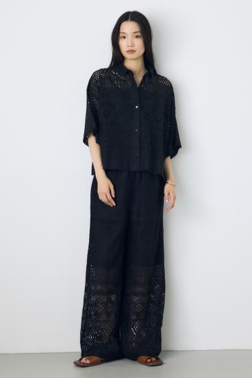 レースワイドパンツ 詳細画像