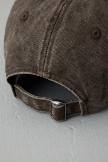 ウォッシュ加工フロントメッセージキャップ 詳細画像