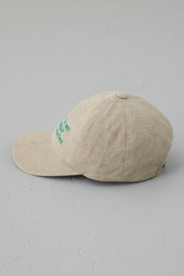 ウォッシュ加工フロントメッセージキャップ 詳細画像