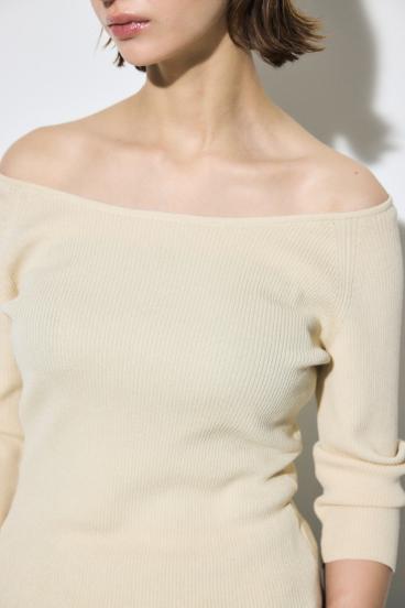 オフショルニットトップス 詳細画像