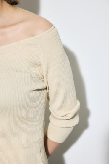 オフショルニットトップス 詳細画像