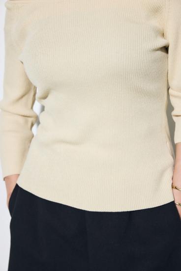 オフショルニットトップス 詳細画像