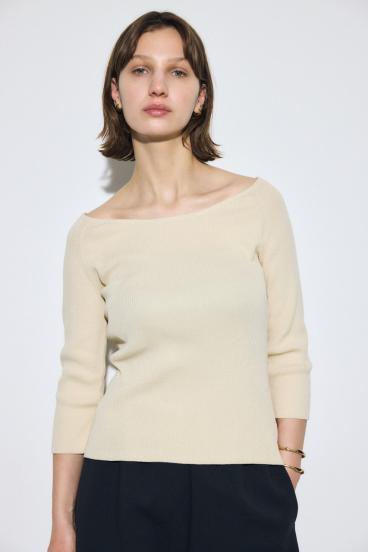 オフショルニットトップス 詳細画像