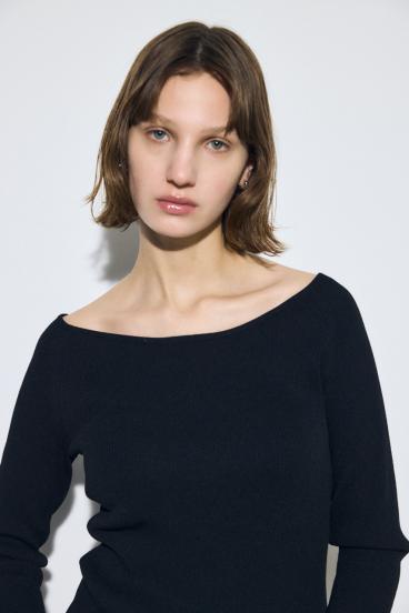 オフショルニットトップス 詳細画像