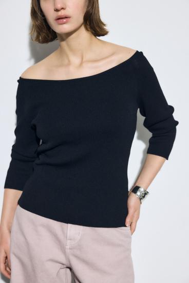 オフショルニットトップス