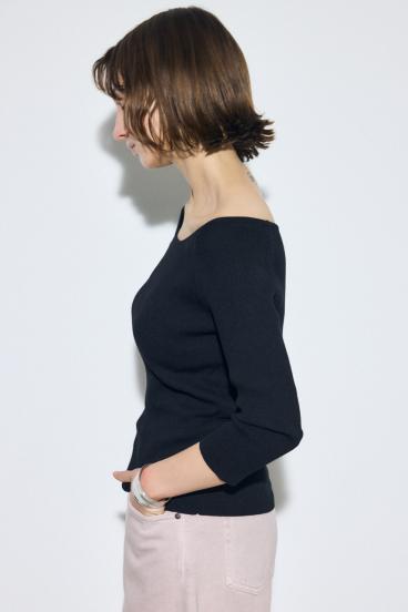 オフショルニットトップス 詳細画像