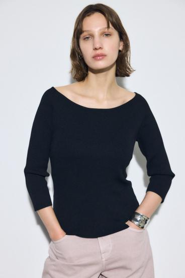 オフショルニットトップス 詳細画像