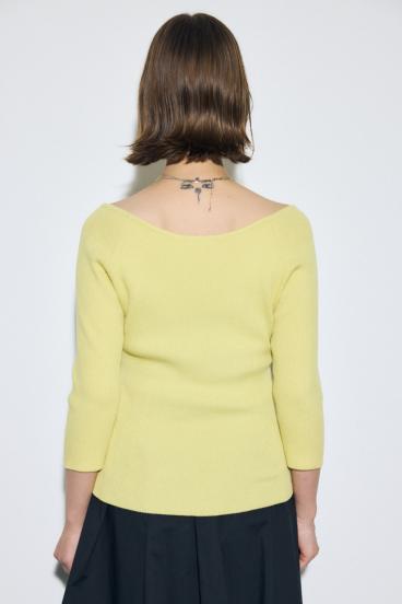 オフショルニットトップス 詳細画像