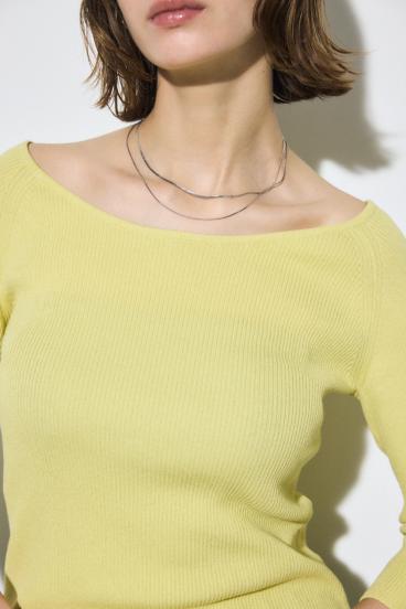 オフショルニットトップス 詳細画像