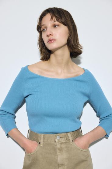 オフショルニットトップス