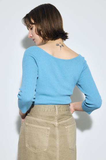 オフショルニットトップス 詳細画像