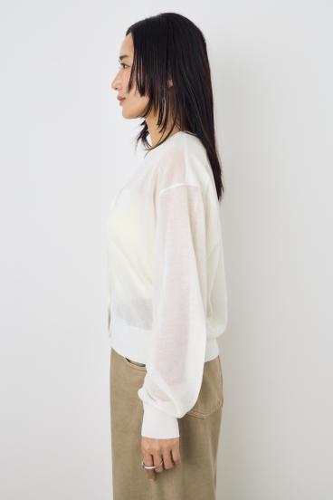 シアーニットカーディガン 詳細画像