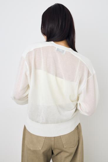 シアーニットカーディガン 詳細画像