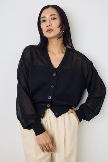 シアーニットカーディガン 詳細画像