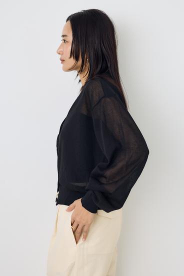 シアーニットカーディガン 詳細画像