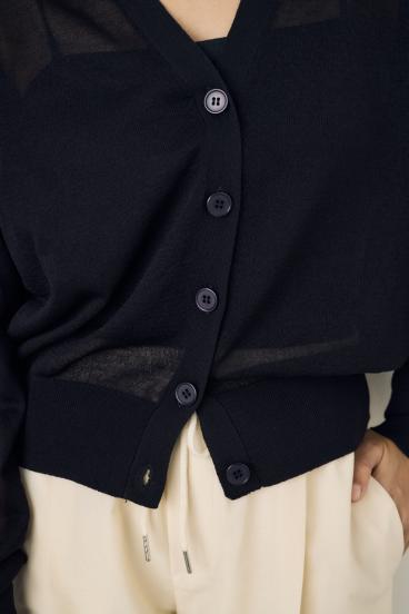 シアーニットカーディガン 詳細画像