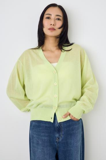 シアーニットカーディガン