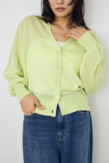 シアーニットカーディガン 詳細画像