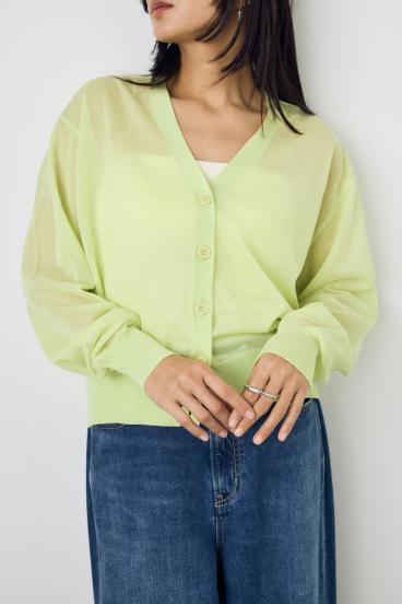 シアーニットカーディガン 詳細画像