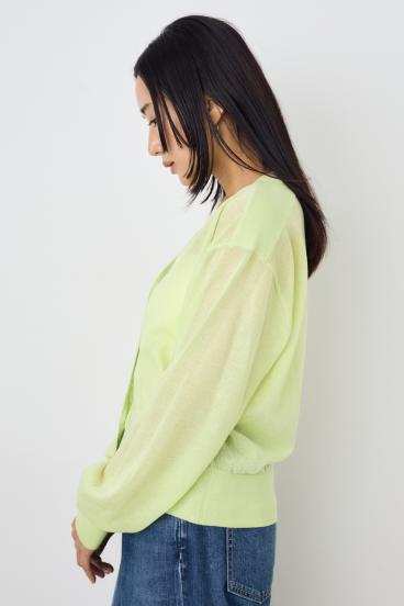 シアーニットカーディガン 詳細画像