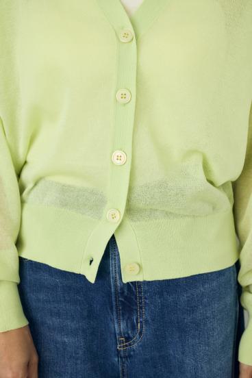 シアーニットカーディガン 詳細画像