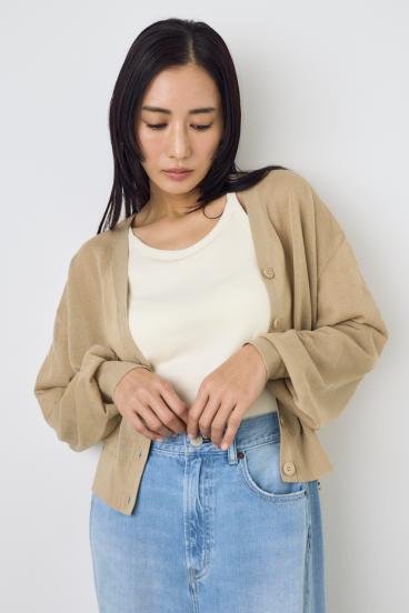 シアーニットカーディガン