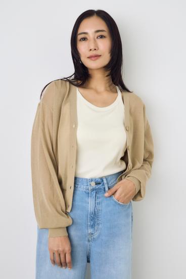 シアーニットカーディガン