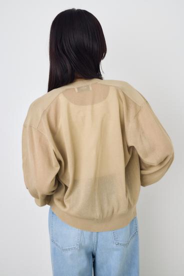 シアーニットカーディガン 詳細画像