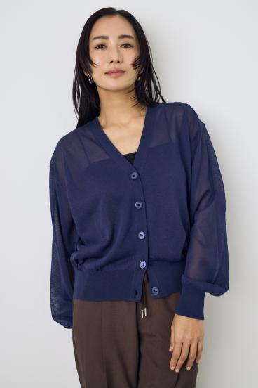 シアーニットカーディガン 詳細画像