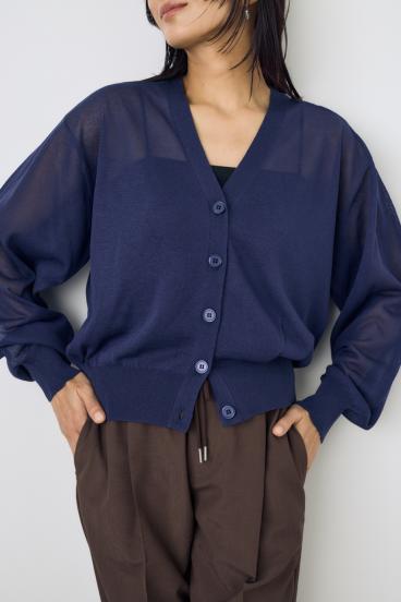 シアーニットカーディガン 詳細画像