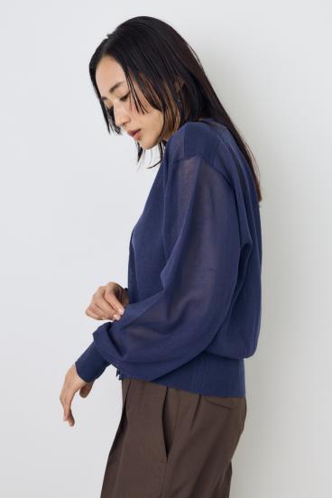 シアーニットカーディガン 詳細画像