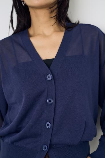 シアーニットカーディガン 詳細画像