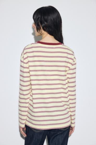 マルチボーダー長袖トップス 詳細画像