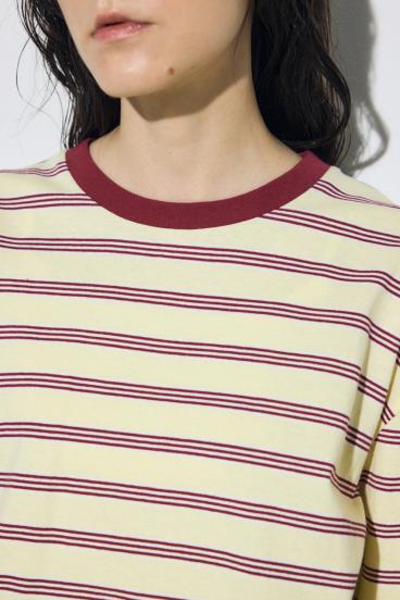 マルチボーダー長袖トップス 詳細画像