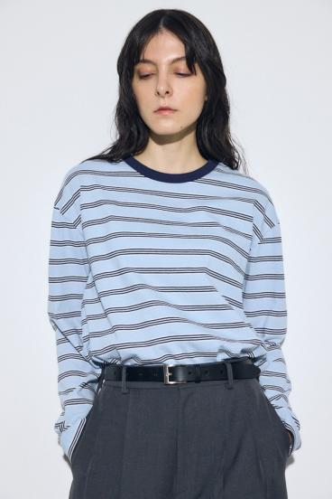 マルチボーダー長袖トップス