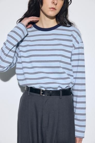 マルチボーダー長袖トップス