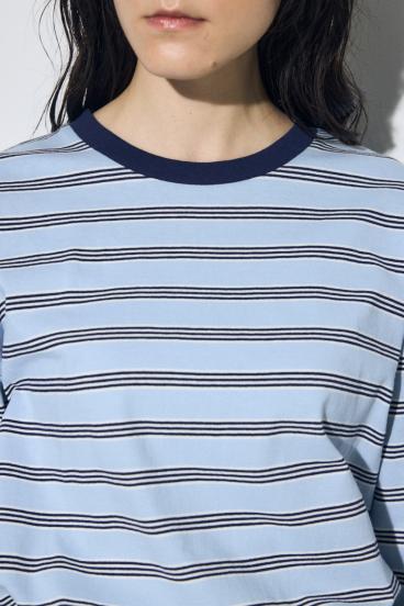 マルチボーダー長袖トップス 詳細画像