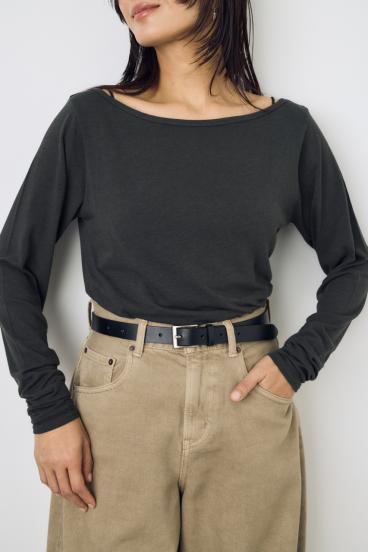 シアーカットオフショルトップス 詳細画像