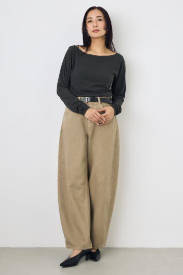 シアーカットオフショルトップス 詳細画像