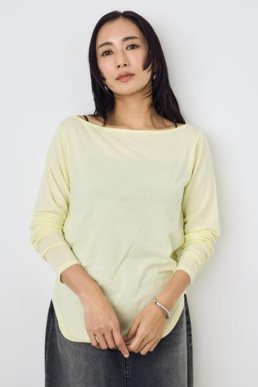 シアーカットオフショルトップス 詳細画像