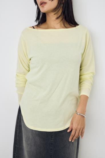 シアーカットオフショルトップス 詳細画像