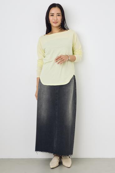 シアーカットオフショルトップス 詳細画像