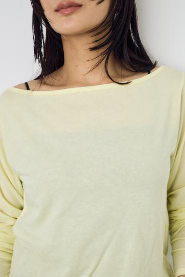 シアーカットオフショルトップス 詳細画像