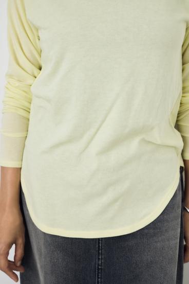 シアーカットオフショルトップス 詳細画像