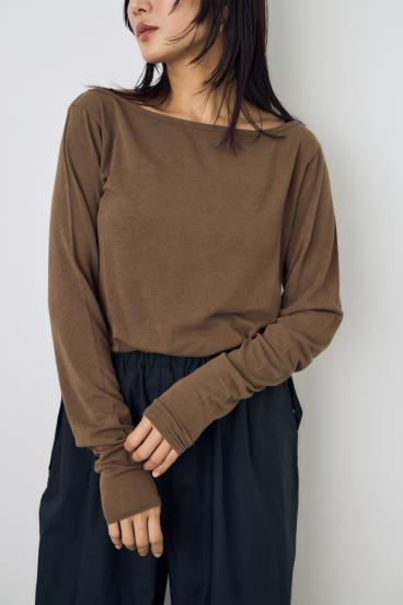 シアーカットオフショルトップス 詳細画像