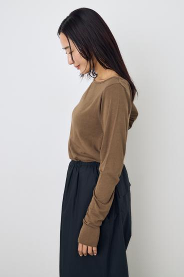 シアーカットオフショルトップス 詳細画像