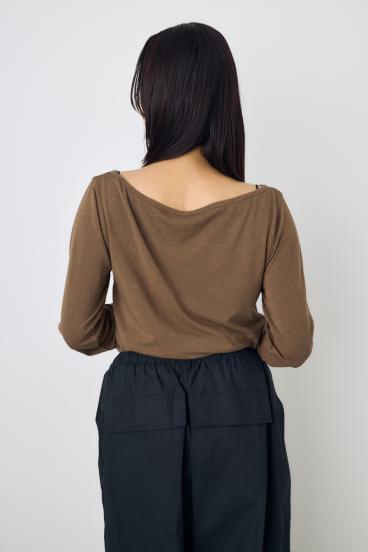 シアーカットオフショルトップス 詳細画像