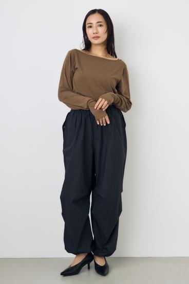 シアーカットオフショルトップス 詳細画像