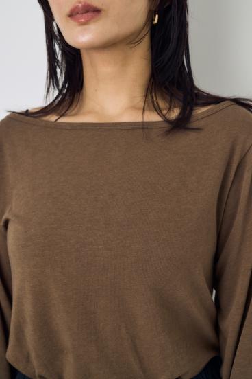 シアーカットオフショルトップス 詳細画像